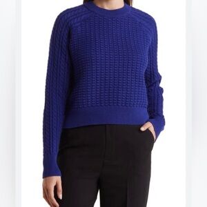 NWT French Connection Mozart Mixed Stitch Cotton Sweater - Size XL